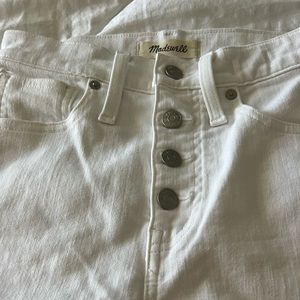 Madewell white skinny jeans 25